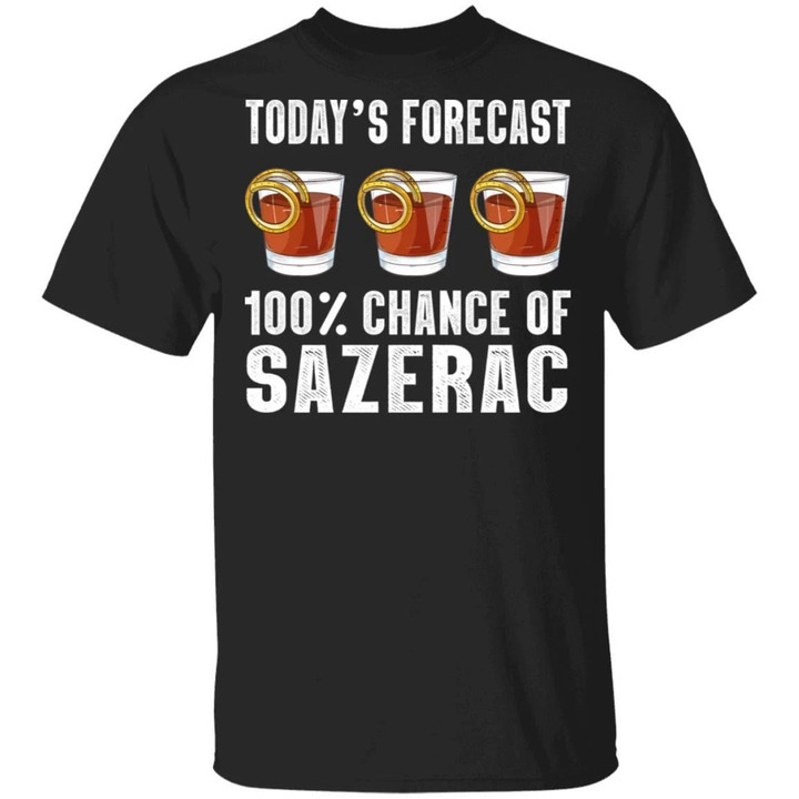 Today's Forecast 100% Sazerac T-shirt Cocktail Tee VA03-Bounce Tee
