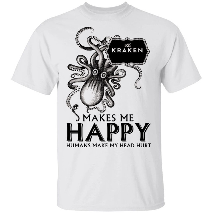 Kraken Makes Me Happy T-shirt Rum Tee VA12-Bounce Tee