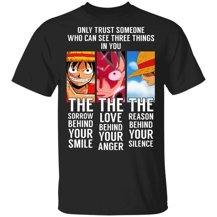 Monkey D Luffy Only Trust Someone T Shirt One Piece Anime Tee-Bounce Tee