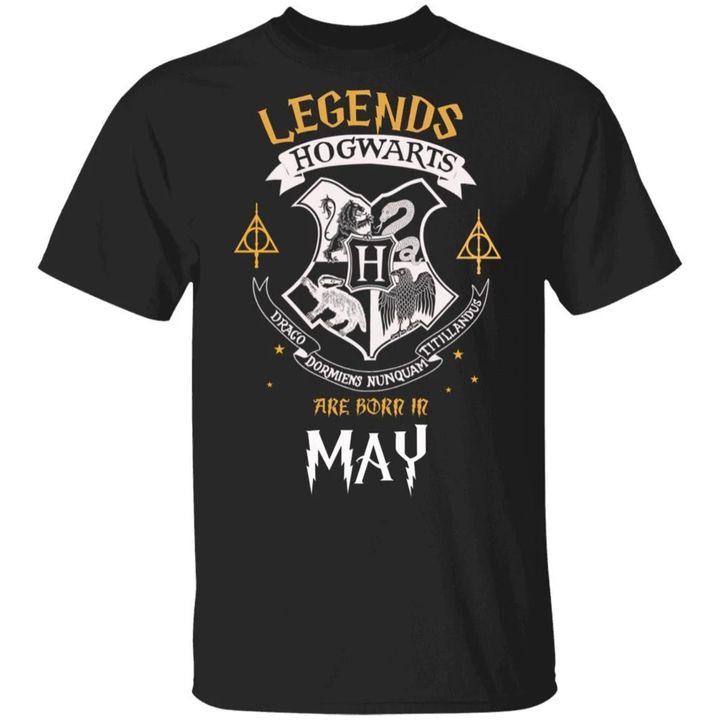 Legends Are Born In May Hogwarts T-shirt Harry Potter Birthday Tee MT01-Bounce Tee