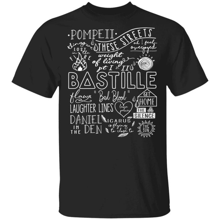 Bastille T-shirt Bastille Songs Tee VA01-Bounce Tee