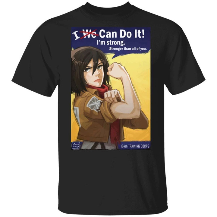 I Can Do It Misaka T Shirt Attack On Titan Anime Tee-Bounce Tee