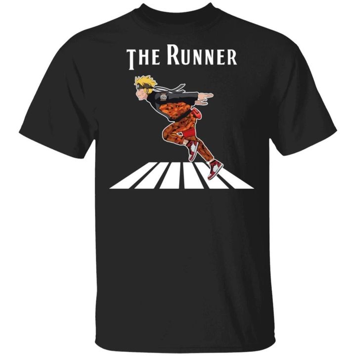The Runner Naruto On Abbey Road Shirt Parody Anime Naruto Tee-Bounce Tee