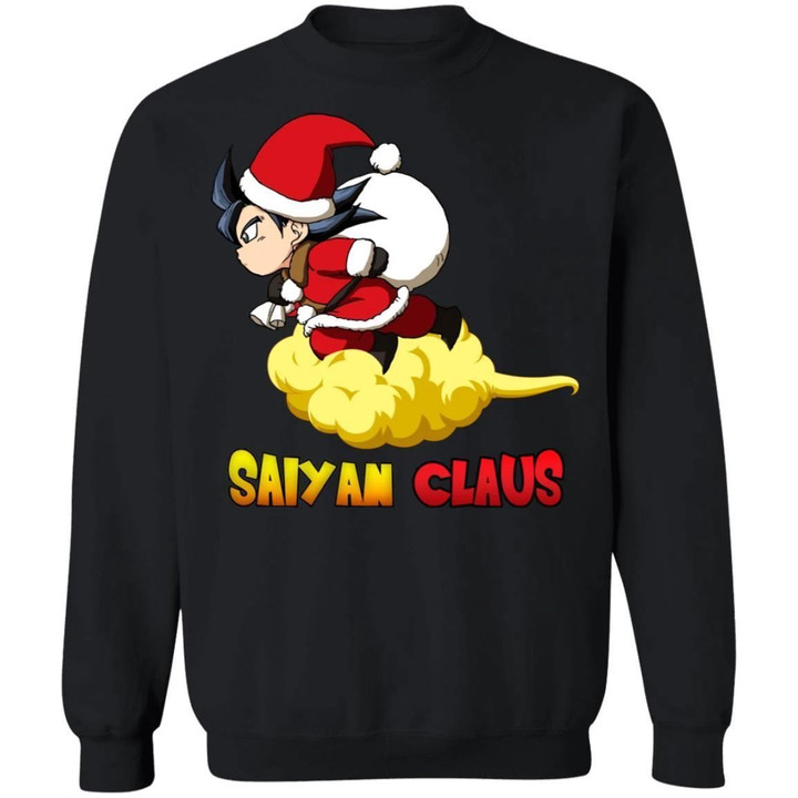 Son Goku Saiyan Claus Sweatshirt Dragon Ball Christmas Shirt-Bounce Tee