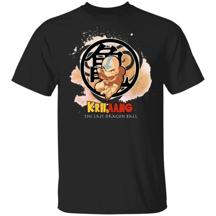 Krilaang Shirt The Last Airbender Aang and Dragon Ball Krillin Mashup Tee-Bounce Tee