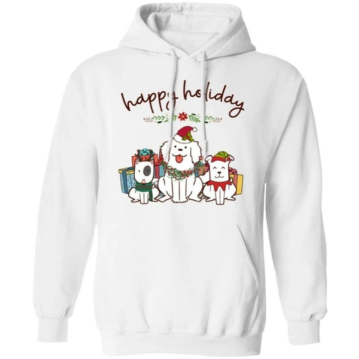 Happy Holiday Dogs Christmas Hoodie Gift For Dogs Lovers VA11-Bounce Tee