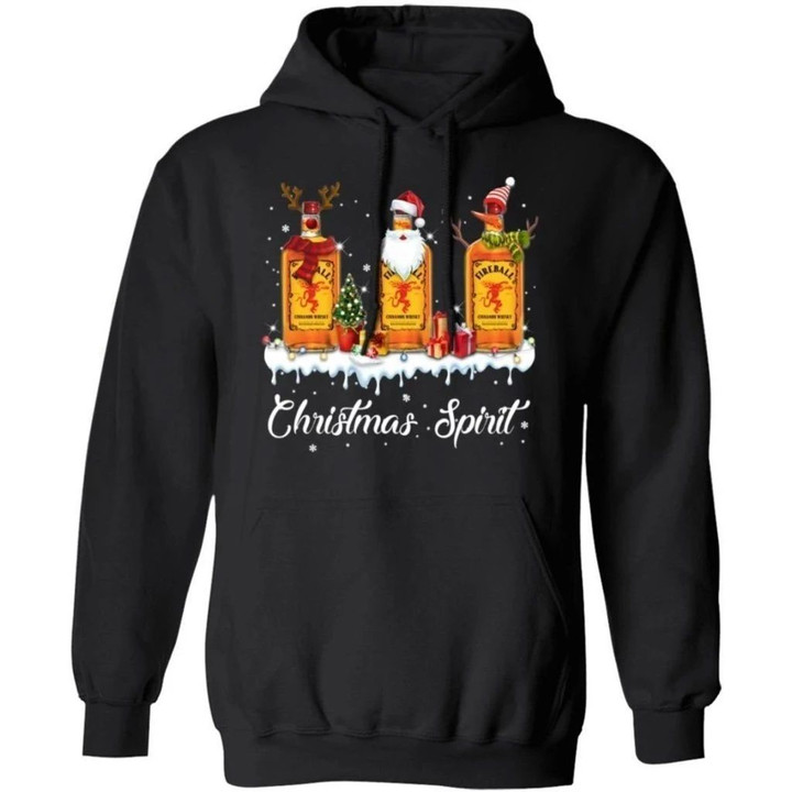 Christmas Spirit Fireball Hoodie Whisky In The Snow Hoodie Funny Xmas Gift VA10-Bounce Tee