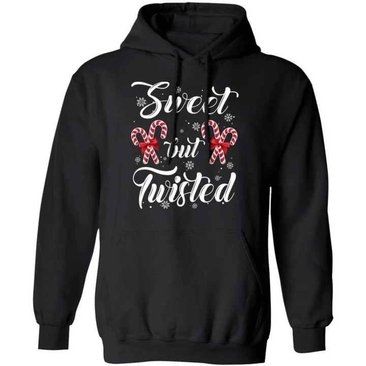 Sweet But Twisted Candy Cane Christmas Hoodie Funny Gift VA10-Bounce Tee