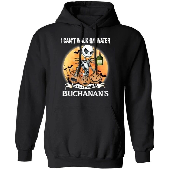 I Can't Walk On Water I Can Stagger On Buchanan's Whisky Jack Skellington Shirt VA09-Bounce Tee