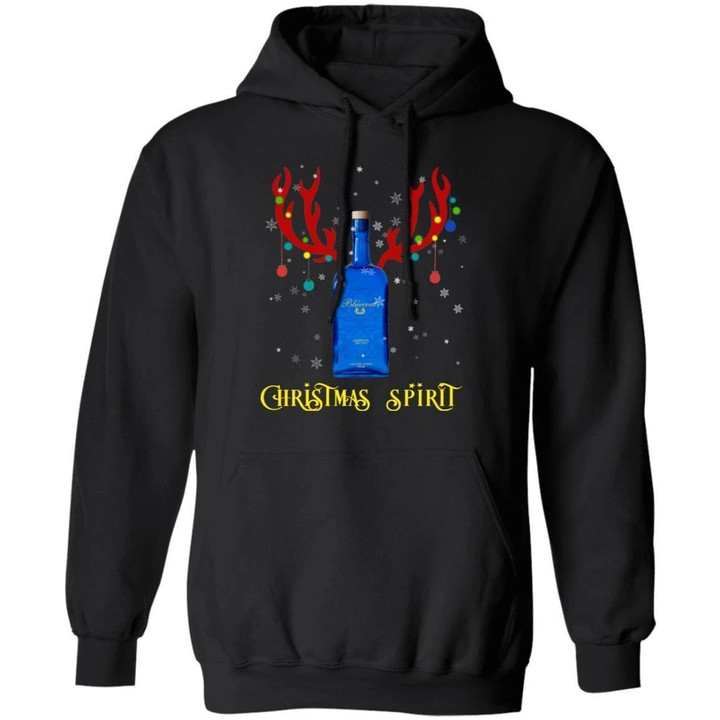 Reindeer Bluecoat Gin Christmas Spirit Hoodie Funny Xmas Gift Ha11 Black / S Sweatshirts