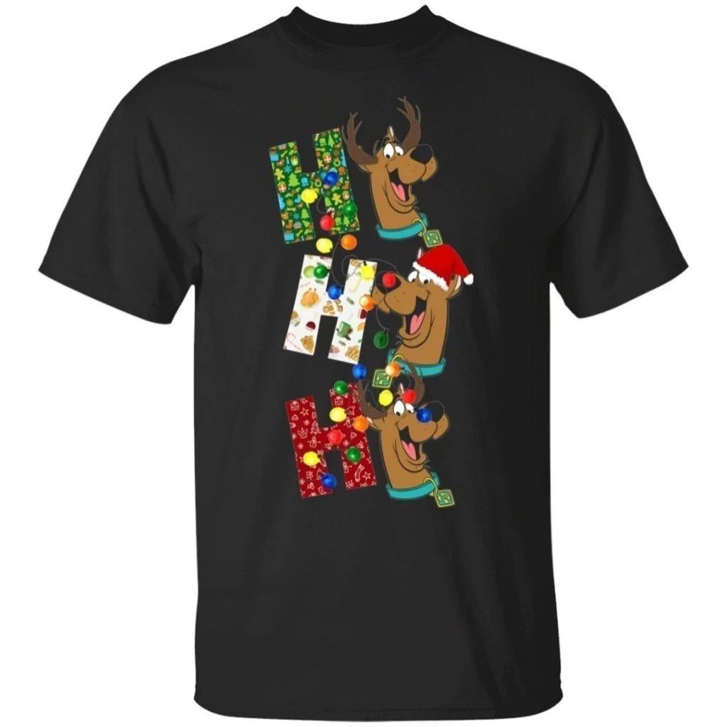 Ho Ho Ho Scooby Doo Reindeer T-Shirt Christmas Gift For Fan-Bounce Tee