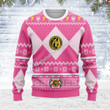 Merry Christmas Mahalohomies Unisex Christmas Sweater Pink Power Ranger 3D Apparel