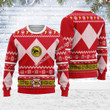 Merry Christmas Mahalohomies Unisex Christmas Sweater Red Power Ranger 3D Apparel