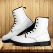 MahaloHomies White Leather Boots