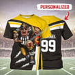 MahaloHomies Personalized Unisex T-Shirt Pittsburgh Steelers Football Team 3D Apparel