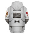 MahaloHomies Unisex Zip Hoodie Terminator Armor White Scars 3D Costumes