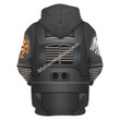 MahaloHomies Unisex Zip Hoodie Raven Guard Indomitus Pattern Terminator Armor 3D Costumes