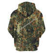 MahaloHomies Zip Hoodie Flecktarn Camouflage German World War II 3D Costumes