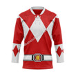 Red Ranger Mighty Morphin Hockey Jersey