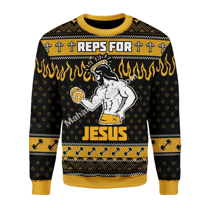 Merry Christmas Mahalohomies Unisex Christmas Sweater Reps For Jesus Christmas 3D Apparel