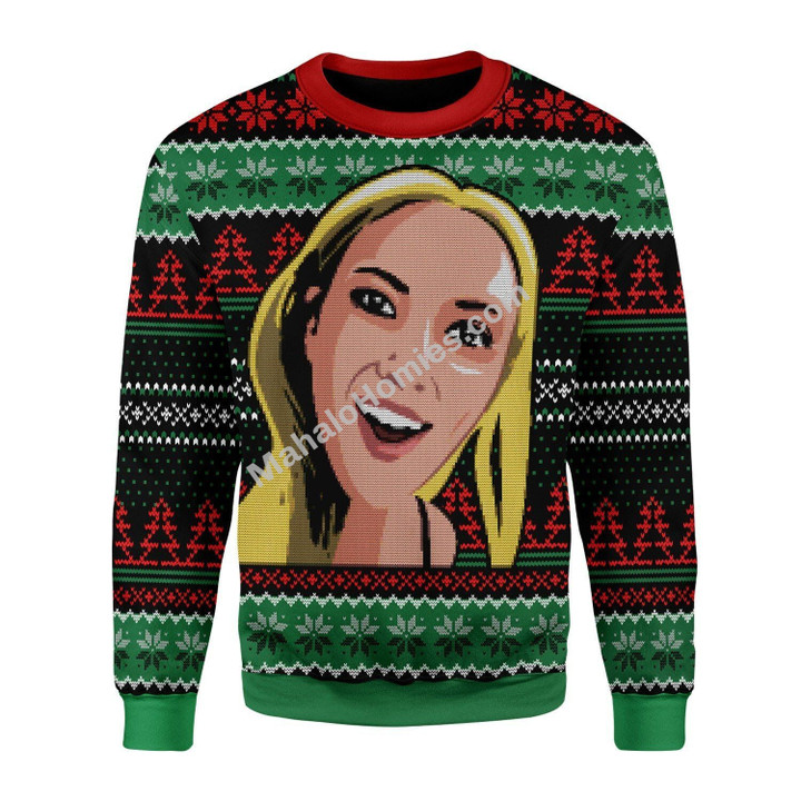 Merry Christmas Mahalohomies Unisex Christmas Sweater Scarlett Johansson Meme 3D Apparel