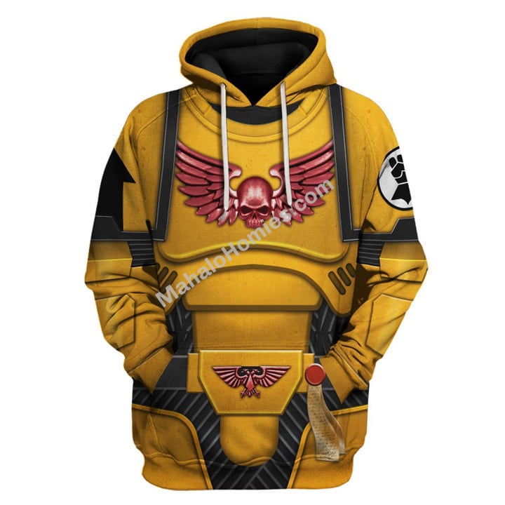 MahaloHomies Unisex Tracksuit Hoodies Space Marines Imperial Fists 3D Costumes