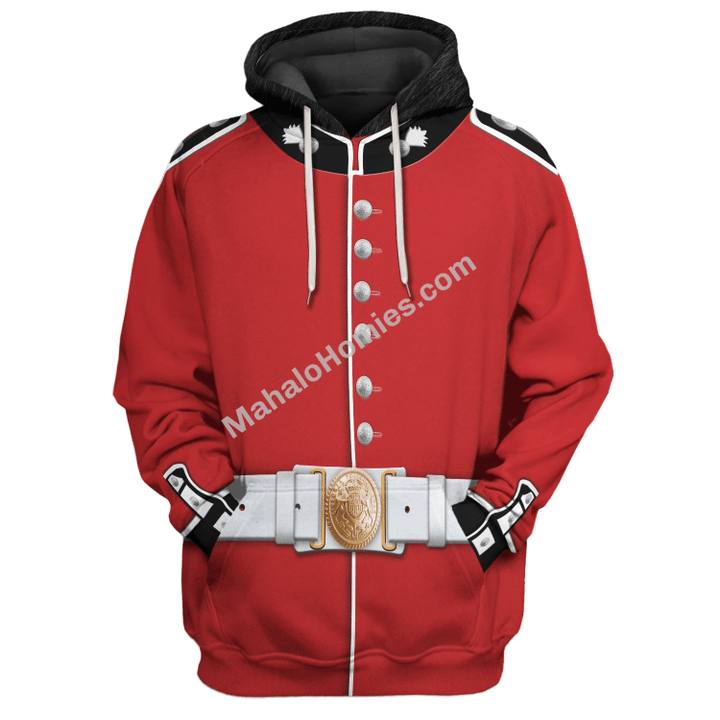 Mahalohomies Tracksuit Hoodies Pullover Sweatshirt The Queen Guards United Kingdom Historical 3D Apparel