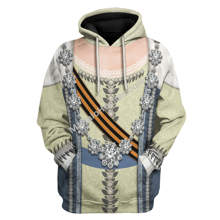 Mahalohomies Tracksuit Hoodies Pullover Sweatshirt Catherine the Great Historical 3D Apparel