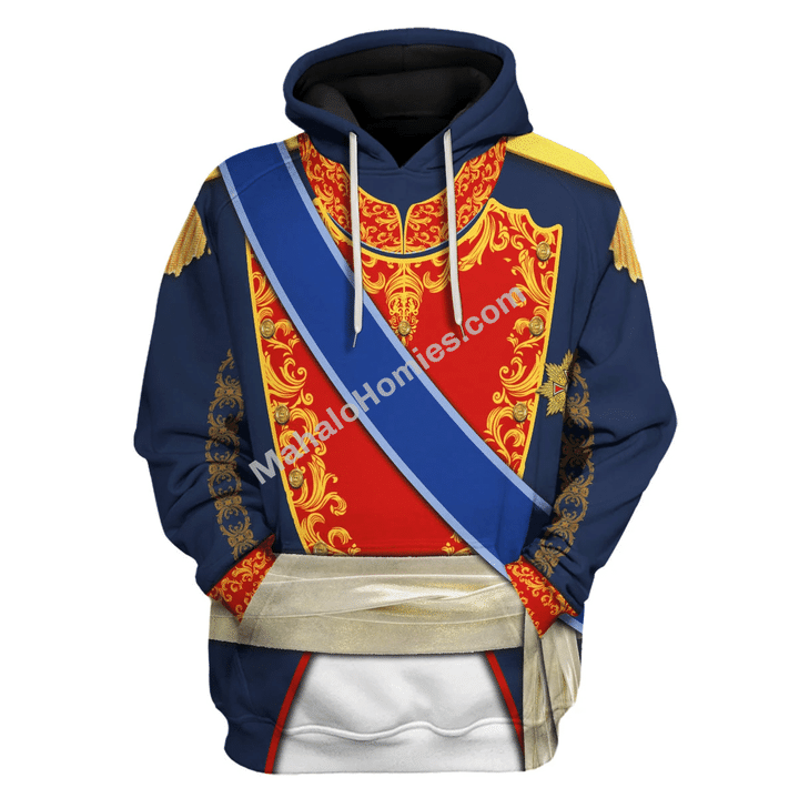 Mahalohomies Tracksuit Hoodies Pullover Sweatshirt Agustin de Iturbide Historical 3D Apparel