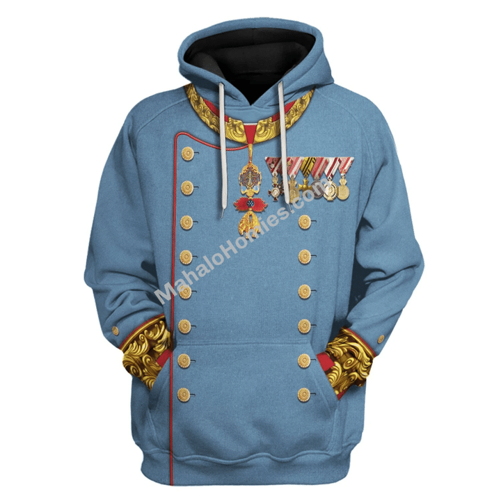 Mahalohomies Tracksuit Hoodies Pullover Sweatshirt Archduke Franz Ferdinand of Austria Historical 3D Apparel