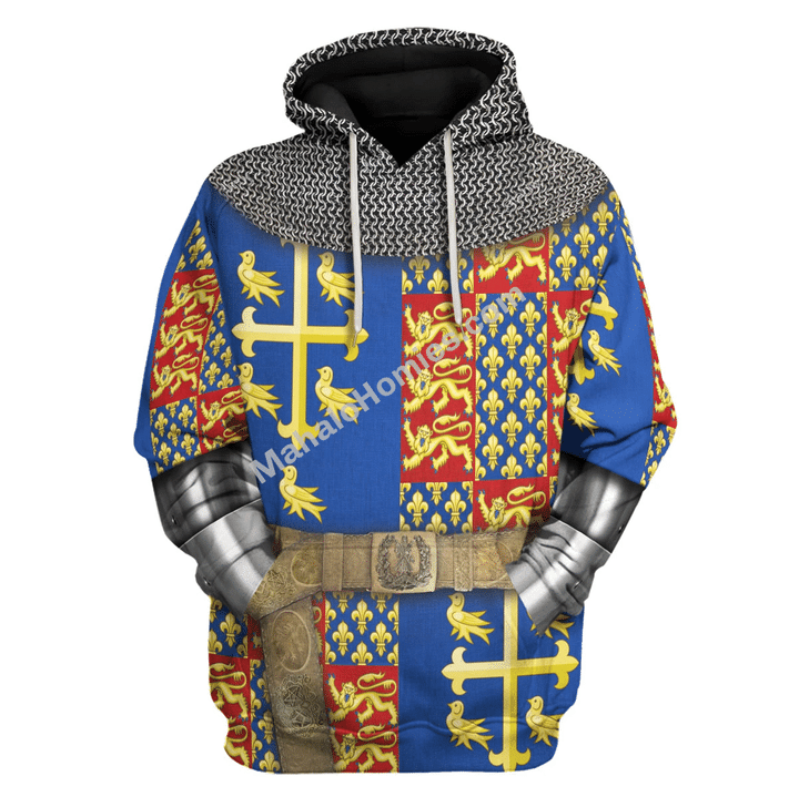 Mahalohomies Tracksuit Hoodies Pullover Sweatshirt King Richard II Historical 3D Apparel