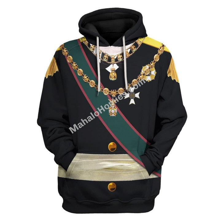 Mahalohomies Tracksuit Hoodies Pullover Sweatshirt Maximilian I of Mexico Historical 3D Apparel