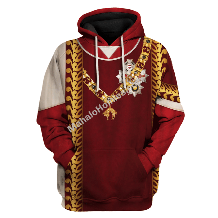 Mahalohomies Tracksuit Hoodies Pullover Sweatshirt Francis II Holy Roman Emperor Historical 3D Apparel