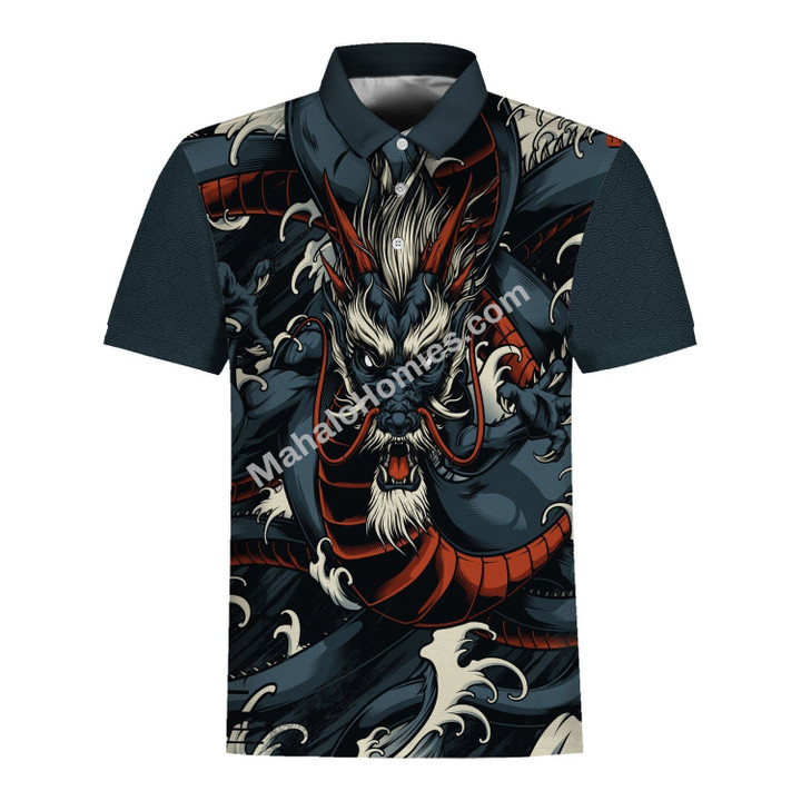 MahaloHomies Unisex Polo Shirt Dragon 3D Costumes