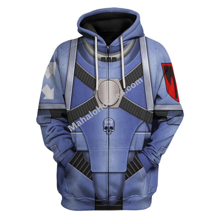 MahaloHomies Unisex Zip Hoodie Pre-Heresy Space Wolves in Mark IV Maximus Power Armor 3D Costumes