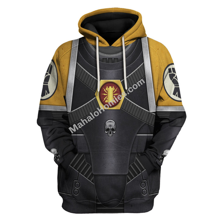 MahaloHomies Unisex Hoodie Pre-Heresy Imperial Fists in Mark IV Maximus Power Armor 3D Costumes