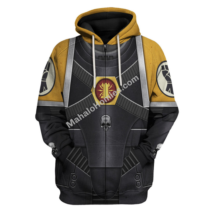 MahaloHomies Unisex Zip Hoodie Pre-Heresy Imperial Fists in Mark IV Maximus Power Armor 3D Costumes