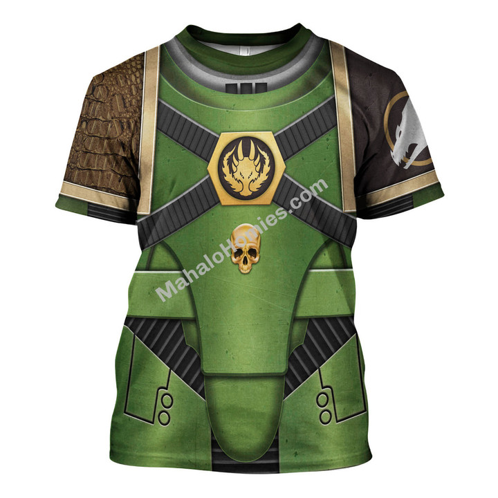 MahaloHomies Unisex T-shirt Pre-Heresy Salamanders in Mark IV Maximus Power Armor 3D Costumes