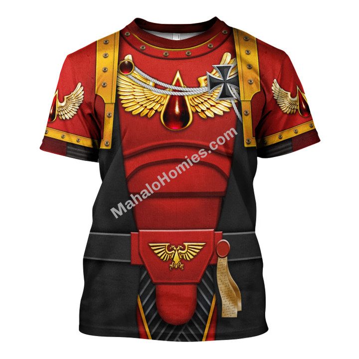 MahaloHomies Unisex T-shirt Blood Angels Black Robe 3D Costumes