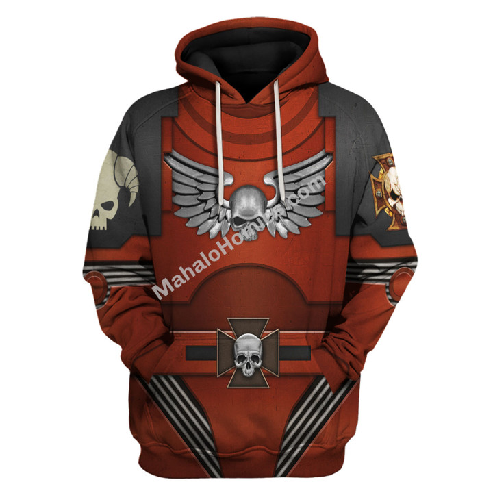 MahaloHomies Unisex Hoodie Indomitus Pattern Tactical Dreadnought Armour 3D Costumes