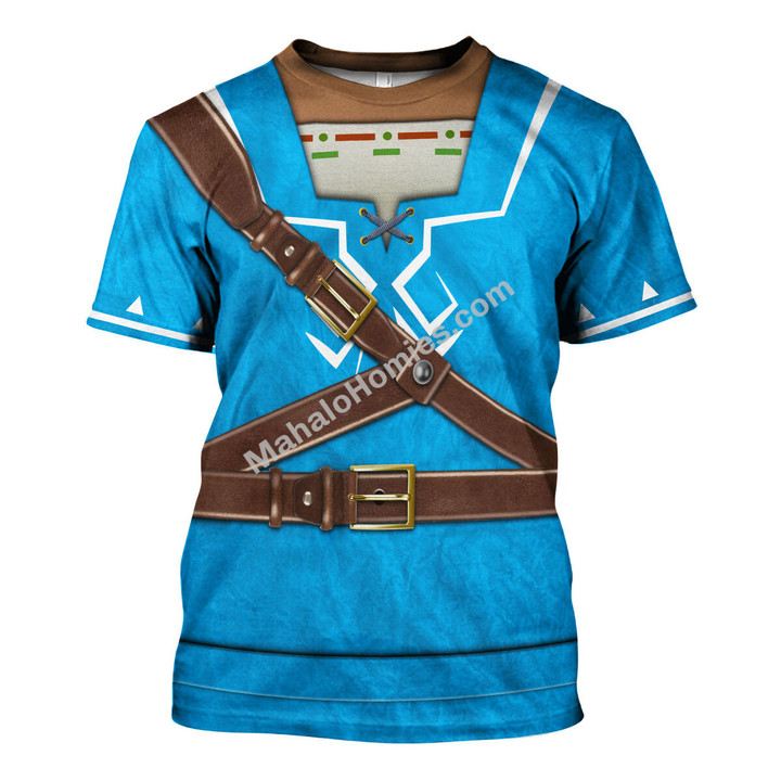 MahaloHomies Unisex T-shirt Link Zelda Champion's Tunic 3D Costumes