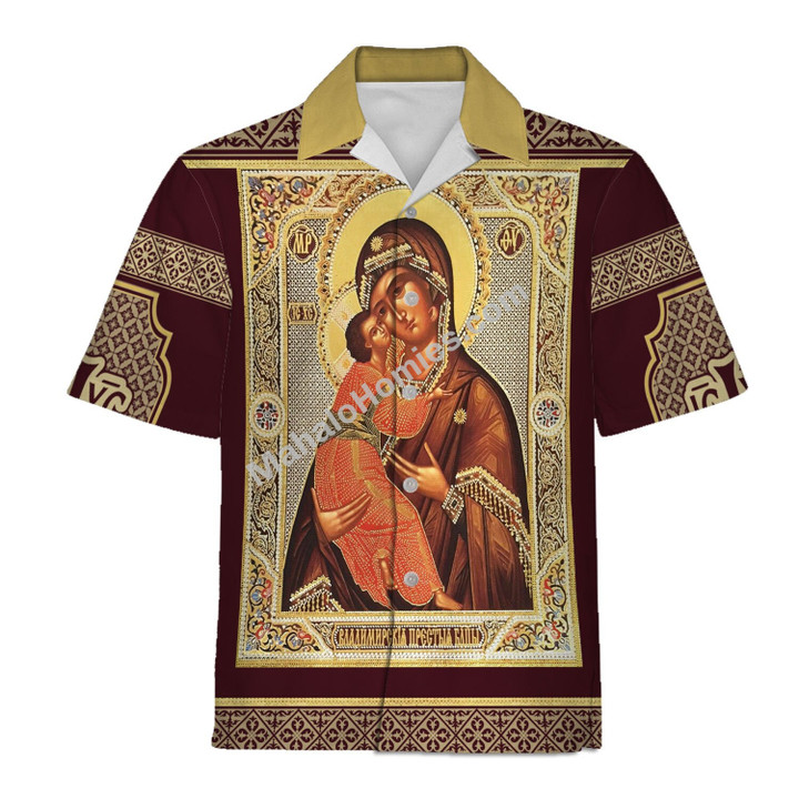 Mahalohomies Hawaiian Shirt Mary and Jesus Mother of Jesus 3D Apparel
