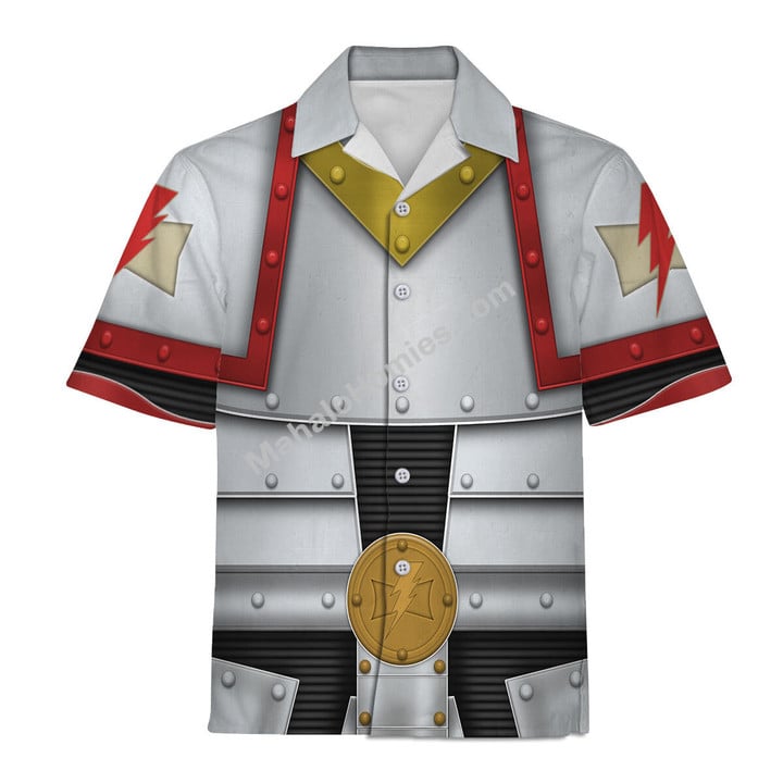 MahaloHomies Unisex Hawaiian Shirt Pre-Heresy White Scars in Mark II Crusade 3D Costumes