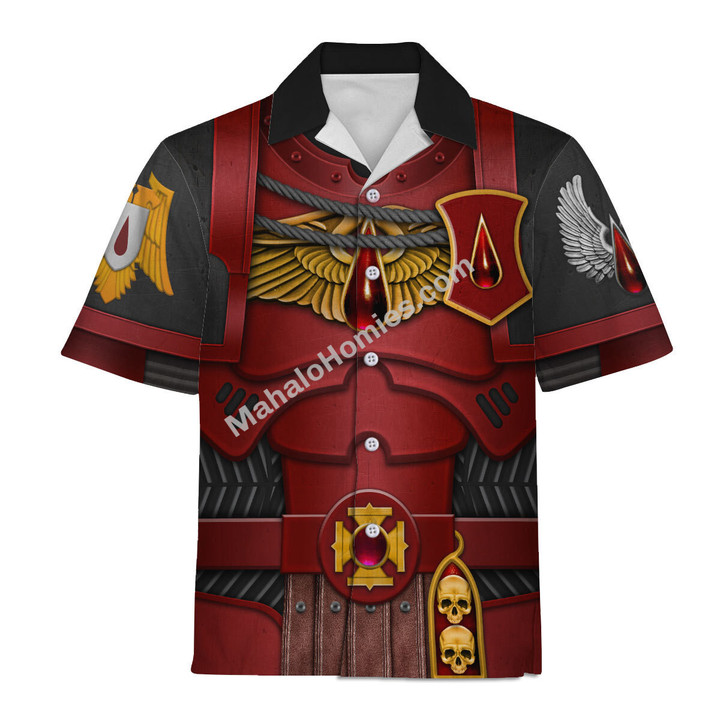 MahaloHomies Unisex Hawaiian Shirt Blood Angels Captain 3D Costumes