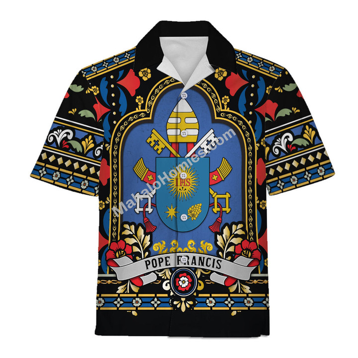 Mahalohomies Hawaiian Shirt Pope Francis Coat Of Arms 3D Apparel
