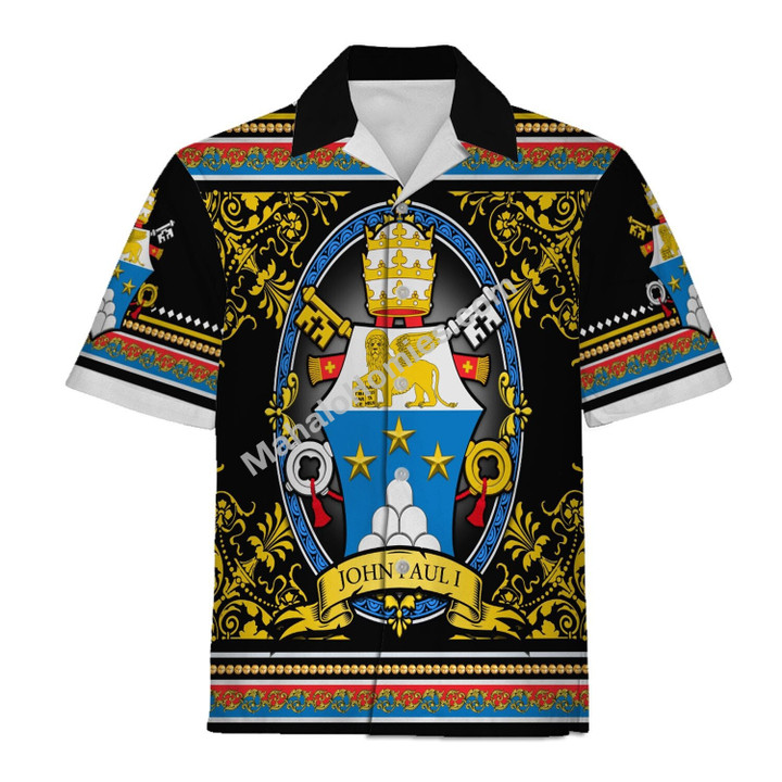 Mahalohomies Hawaiian Shirt John Paul I Coat of Arms 3D Apparel