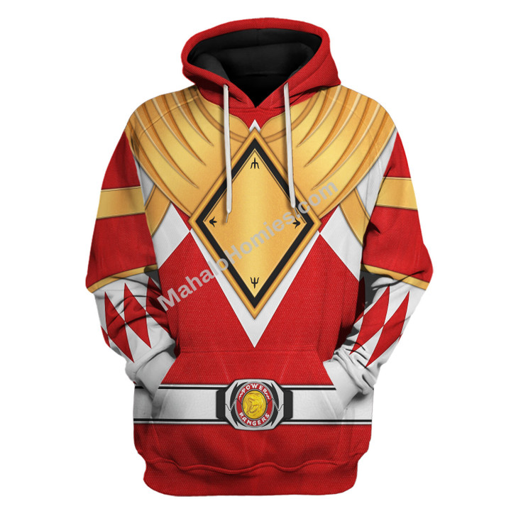 Red Ranger Dragon Shield Hoodies Sweatshirt T-shirt Hawaiian Tracksuit
