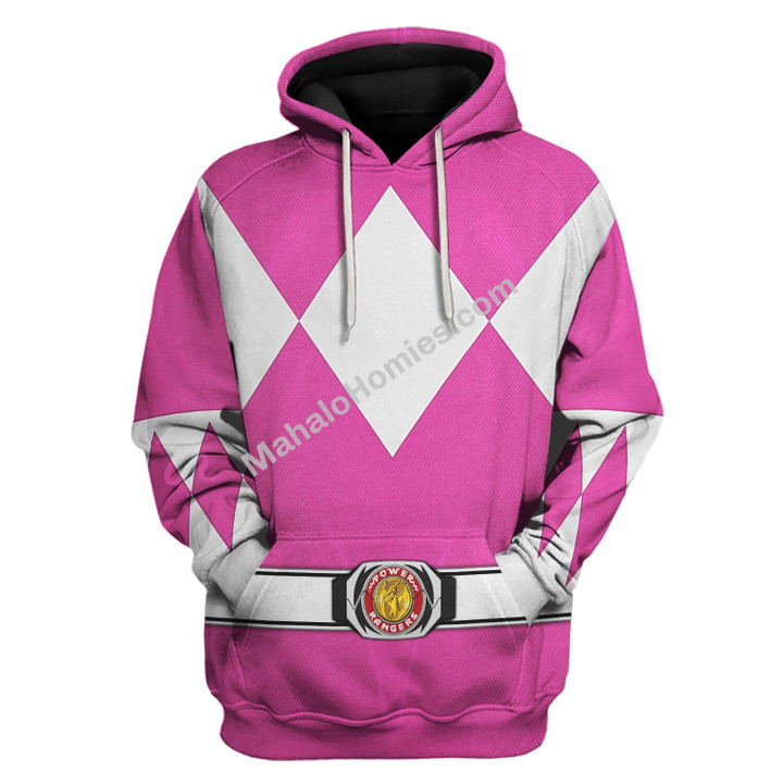 Pink Ranger Mighty Morphin Hoodies Sweatshirt T-shirt Hawaiian Tracksuit