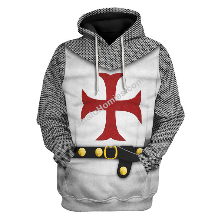 Mahalohomies 1189-1192 English Templar Knights Costumes Hoodie Sweatshirt T-Shirt Hawaiian Sweatpants