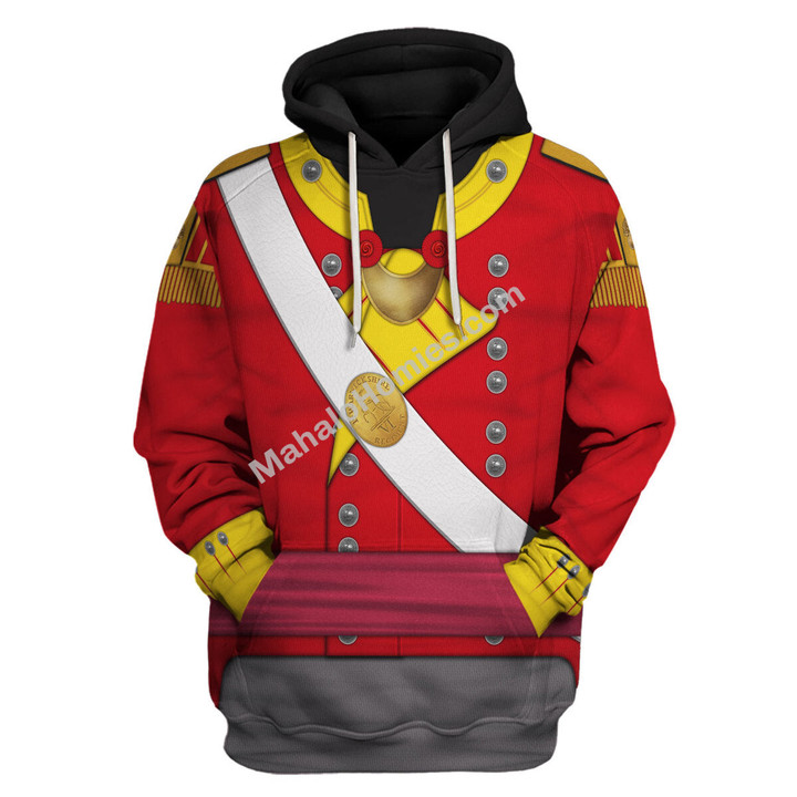 Mahalohomies 6th Foot (Warwickshire) Officer-Grenadier Company (1812-1815) Uniform All Over Print Costumes Hoodie Sweatshirt T-Shirt Hawaiian Sweatpants